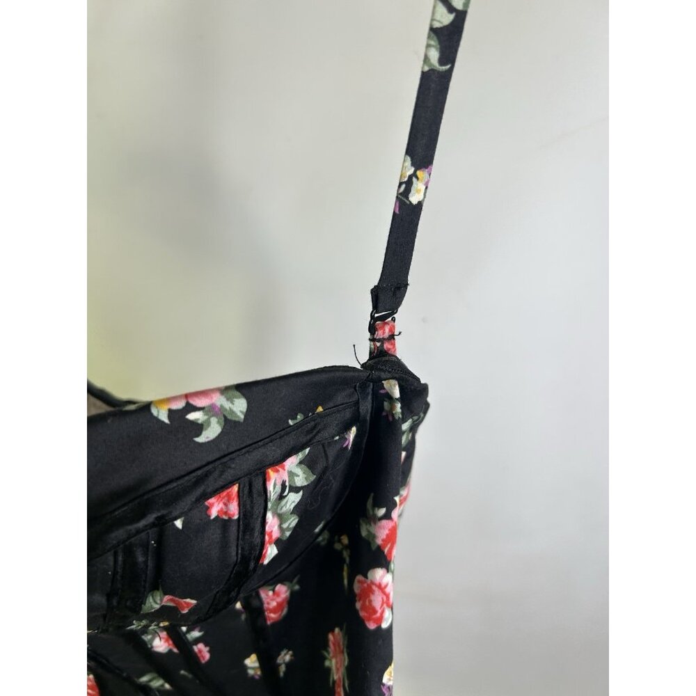 Vintage Y2K BeBe Rose Floral Bustier Corset Shirt Top Womens Small Rave - Picture 5 of 8